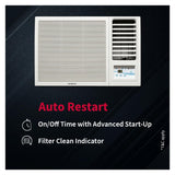 Hitachi 1.5 Ton 3 Star Window AC (100% Copper, Dust Filter, Kaze Plus, R32 - RAW318HHEO, White)