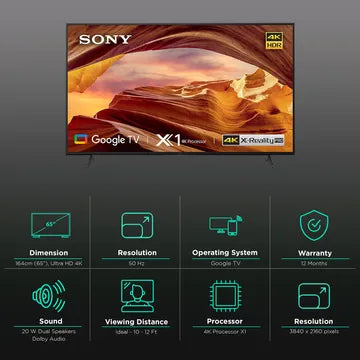 Sony 65" 4K Ultra HD Smart LED Google TV (Black) (65X75L)