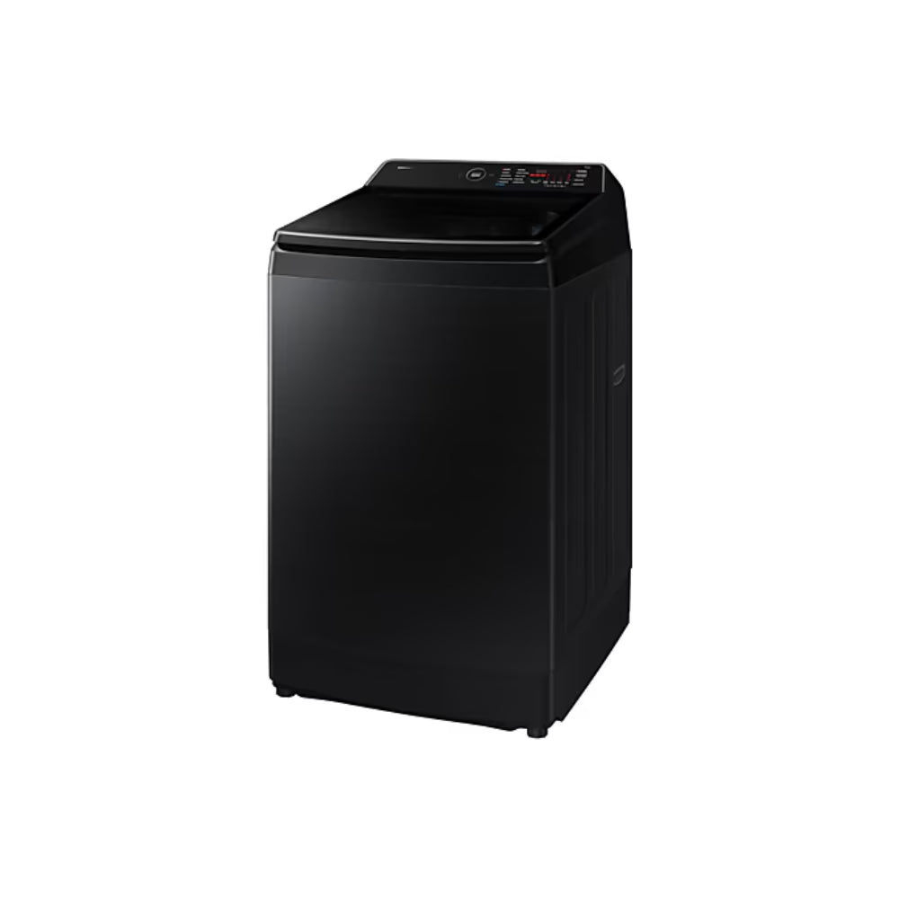 Samsung 12 kg 5 Star AI Wash Top Load Washing Machine with Heater, Eco Bubble, BubbleStorm, Dual Storm Pulsator, Soft Close Lid, Black Caviar (WA80F12B6B, 2025 Model)