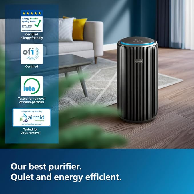 Philips AC4221 Smart Air Purifier for Home|Real Time AQI Display|Covers upto 700 sqft|Removes 99.97% of Virus,Allergen,Dust & PM2.5|50% Quieter