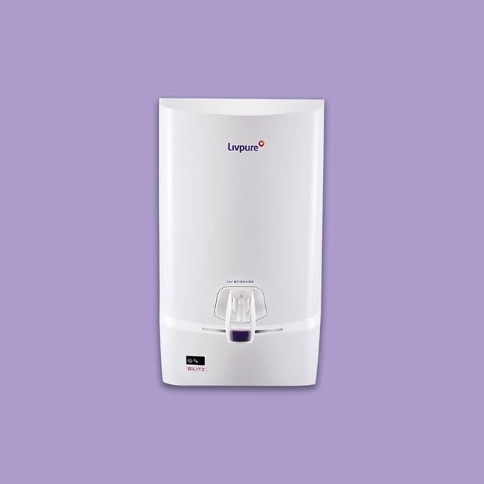 Livpure Glitz UV+UF Water Purifier with 7 L tank capacity - Suitable for Municipal Water, TDS upto 250ppm (White)