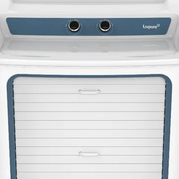 Livpure Evercool 110L Desert Air Cooler – Inverter Compatible, Thermal Overload Protection, High Air Delivery, White & Blue