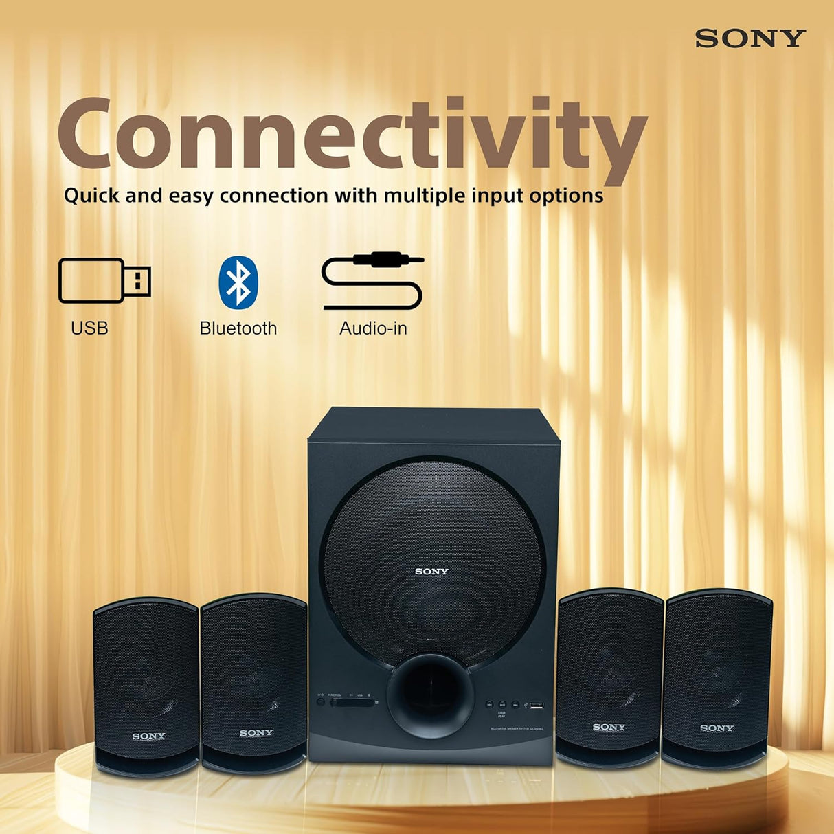 Sony SA-D40M2 4.1 Home Audio System with Surround Sound & Wireless Bluetooth Streaming