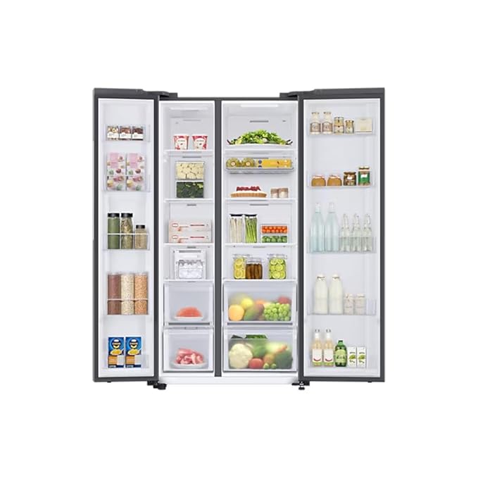 Samsung 653 L, 3 Star, Frost Free, Double Door, Convertible 5-in-1 Digital Inverter, Side By Side AI Enabled Smart Refrigerator with WiFi REF RS76CB81A333HL)