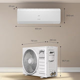 Godrej 2 Ton 3 Star, 5 Years Comprehensive Warranty, AI Powered, 5-In-1 Convertible Cooling, Self Clean Inverter Split AC (Copper, Heavy Duty Cooling At 52 °C, SIC 24ITC3 WZR/WZS, White)