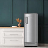 Icemagic Powercool 184L 2-Star Single Door Refrigerator with Base Drawer – Imperial Steel-Y (Model: 73596)