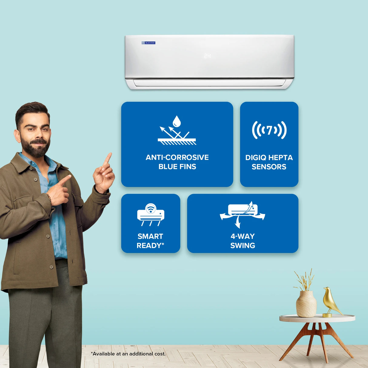 Blue Star 2 Ton 3 Star Split Inverter Air Conditioner 2026 Model IA322DXU – Copper Condenser, Energy Efficient Cooling, White