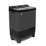 Midea MWMSA100GDX(KG) 10 Kg Semi Automatic Twin Tub Washer with Glass Lid (Black/Grey)