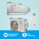Blue Star 2 Ton 5 Star, Inverter Split AC (Copper, Convertible 5 in 1 Cooling, Multi Sensors, Dust Filter Blue Fins, Self Diagnosis, IC524DNUR,White)