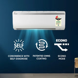Daikin 1 Ton 2 Star Inverter Split AC (FTQ35XV16WBA) – Copper Condenser, PM 2.5 Filter, Stabilizer-Free Operation