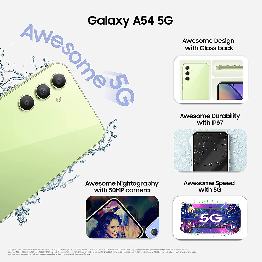 Android Smartphone: Samsung A54 5G - A top-tier Android smartphone.