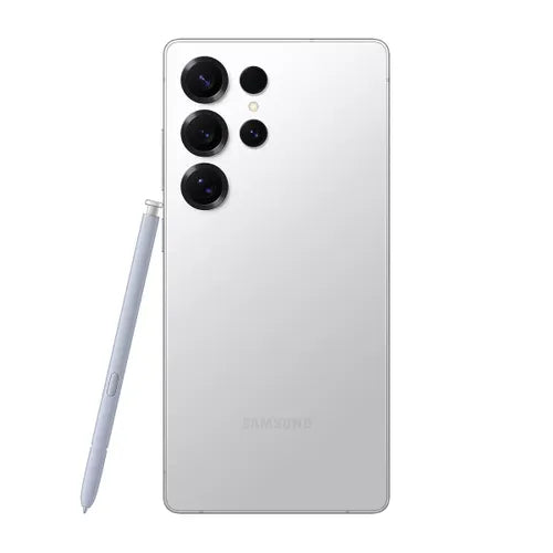 Samsung Galaxy S25 Ultra 5G Smartphone, 12GB RAM, 256GB Internal Storage, Titanium Whitesilver, Professional Camera System, Intelligent AI Features, 5G Connectivity & Premium Titanium Build