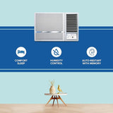 Blue Star 1.5 Ton 5-Star Inverter Window AC | Copper Condenser, Turbo Cool, Blue Fins (WIE518L, White)