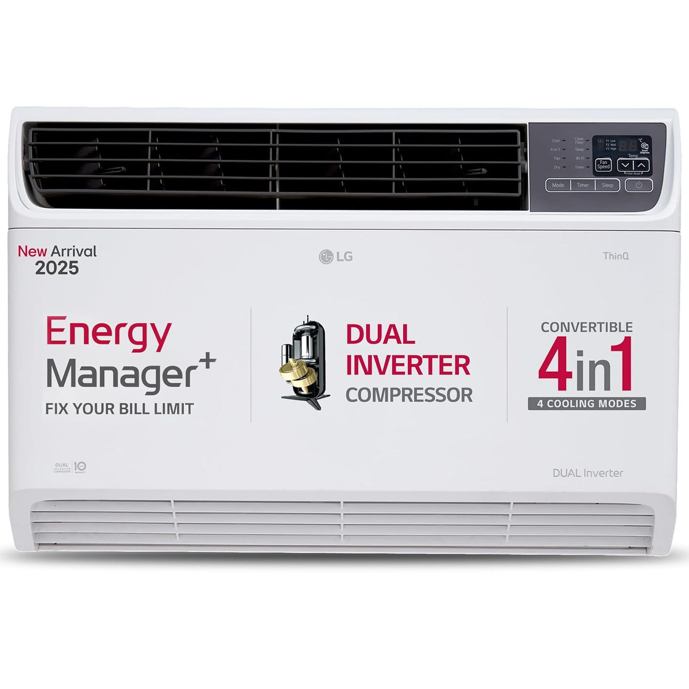 LG 2 Ton 4 Star Inverter Window AC (Copper, Convertible 4-in-1 cooling, 4 Way Air Swing, HD Filter, 2025 Model, UW-Q24WWYA, White)