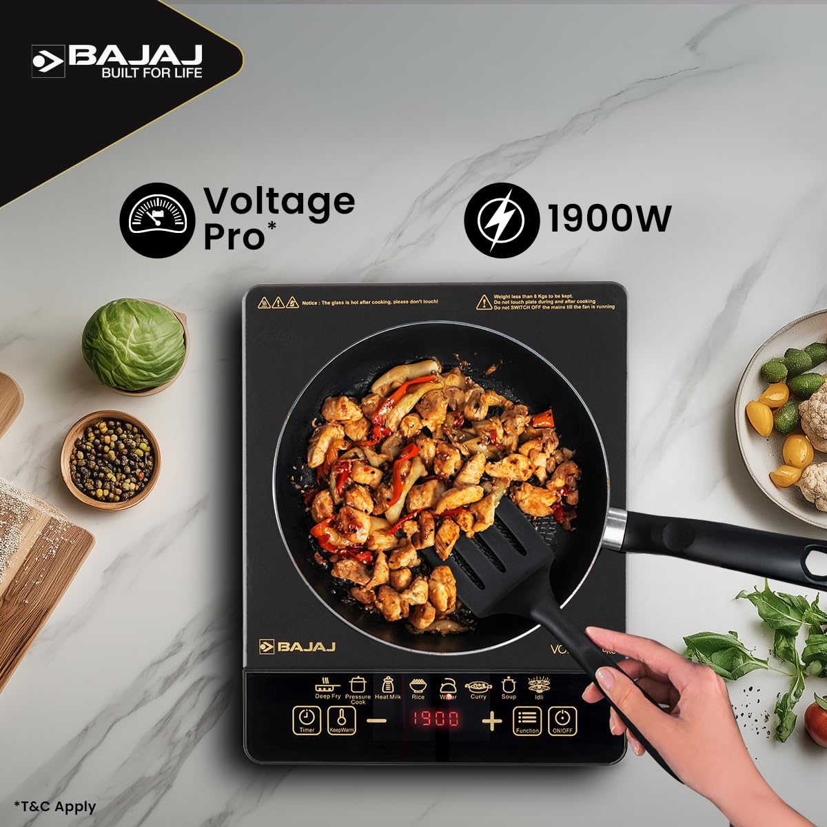 Bajaj ICX 190FS induction cooktop top view