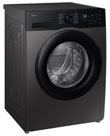 SAMSUNG 12 kg Fully Automatic Front Load Washing Machine with In-built Heater Black, Blue  (WW12DG5B24ASTL)