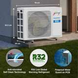 Godrej 1.5 Ton 3 Star, 5 Years Comprehensive Warranty, 5-in-1 Convertible Cooling, Inverter Split AC (Copper, Heavy-Duty Cooling at 52 Deg Celcius, AC 1.5T SIC 18TTC3 WZQ, White)