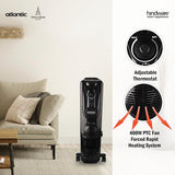 Hindware Atlantic 2500 Watt Ofr Room Heater With Ptc Fan - Velda 11 Fin, Black