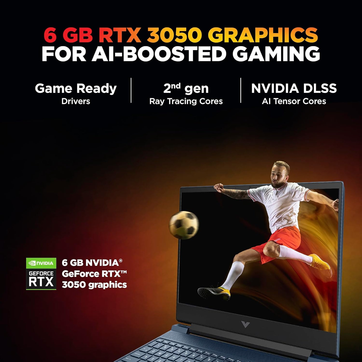 HP Victus, AMD Ryzen 5 8645HS, 6GB RTX 3050 Gaming Laptop (16GB DDR5, 512GB SSD),144Hz,300 nits,IPS, 15.6''/39.6cm, FHD, Win11, Office 24, Blue, 2,29kg, Backlit Kb,HD Camera, FB3012AX