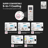 LG 1.5 Ton 3 Star Inverter Ac (Copper, Super Convertible 5-in-1 Cooling, TS-Q18QNXE, White