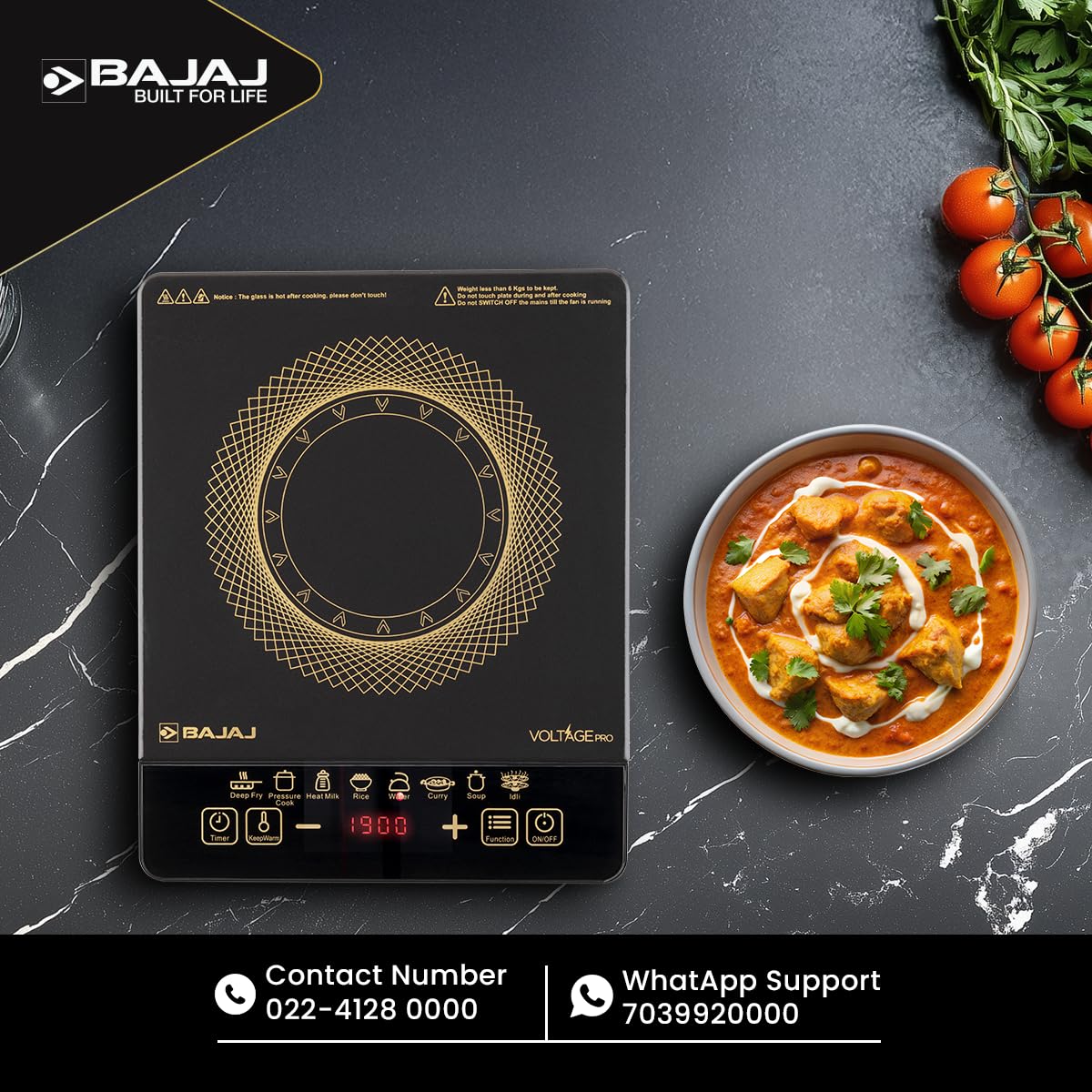 Bajaj ICX 190FS induction cooktop side view
