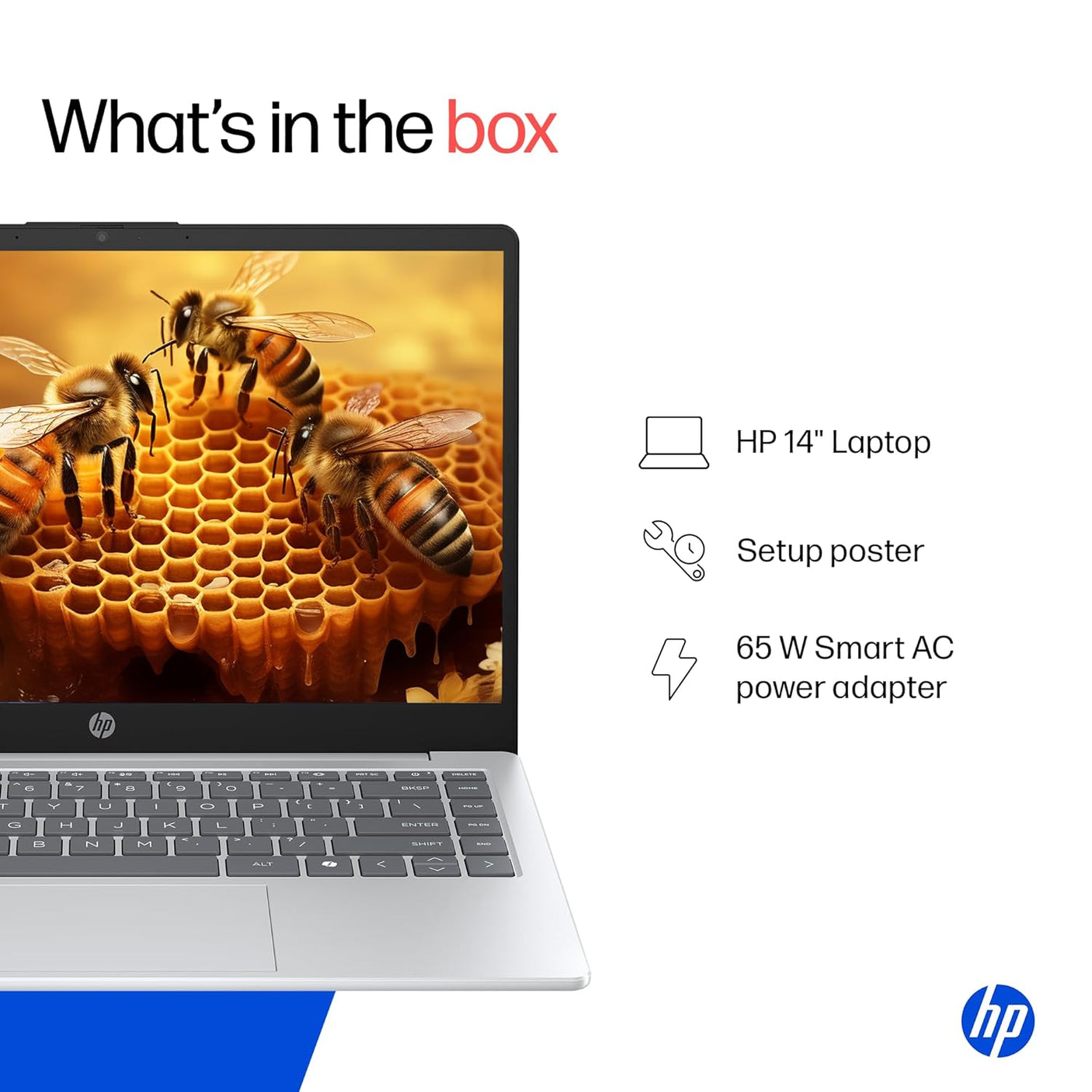 HP 14, AMD Ryzen 5 7530U (16GB DDR4, 512GB SSD) FHD, Anti-Glare, Micro-Edge, 14''/35.6cm, Win11, M365 Basic(1yr)* Office24, Silver, 1.4kg, EM0214AU, Backlit, FHD Camera w/Shutter Laptop