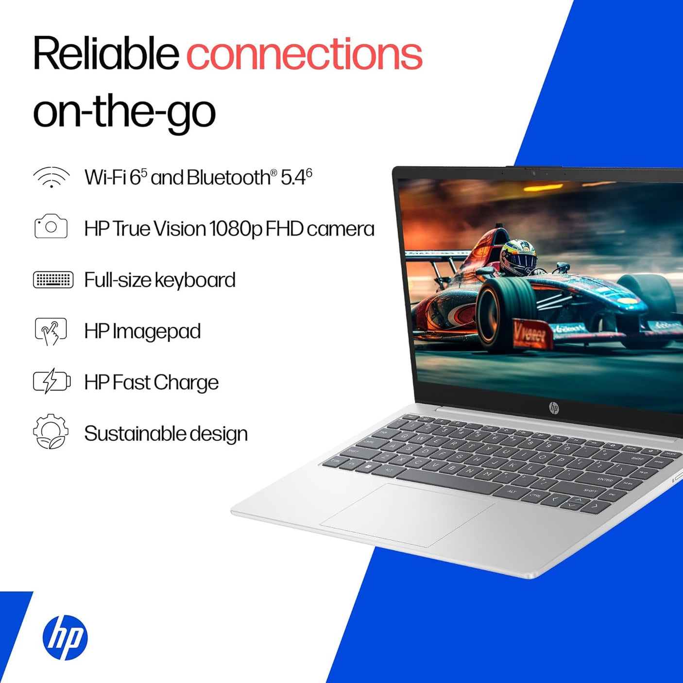 HP 14, 13th Gen Intel Core i3-1315U Laptop (8GB DDR4,512GB SSD) Anti-Glare, Micro-Edge, 14/35.6cm, FHD, Win11, M365 Basic(1yr),Office Home24, Silver,1.4kg, FHD Camera w/Privacy Shutter, EP0341TU