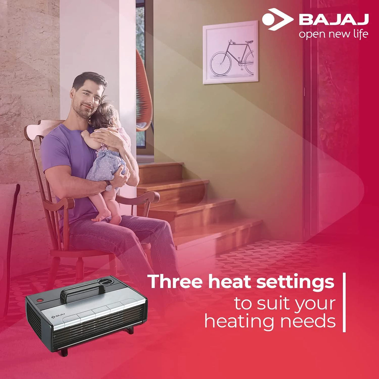 Bajaj Majesty RX 7 2000 Watts Heat Convector Room Heater (Black, ISI Approved)