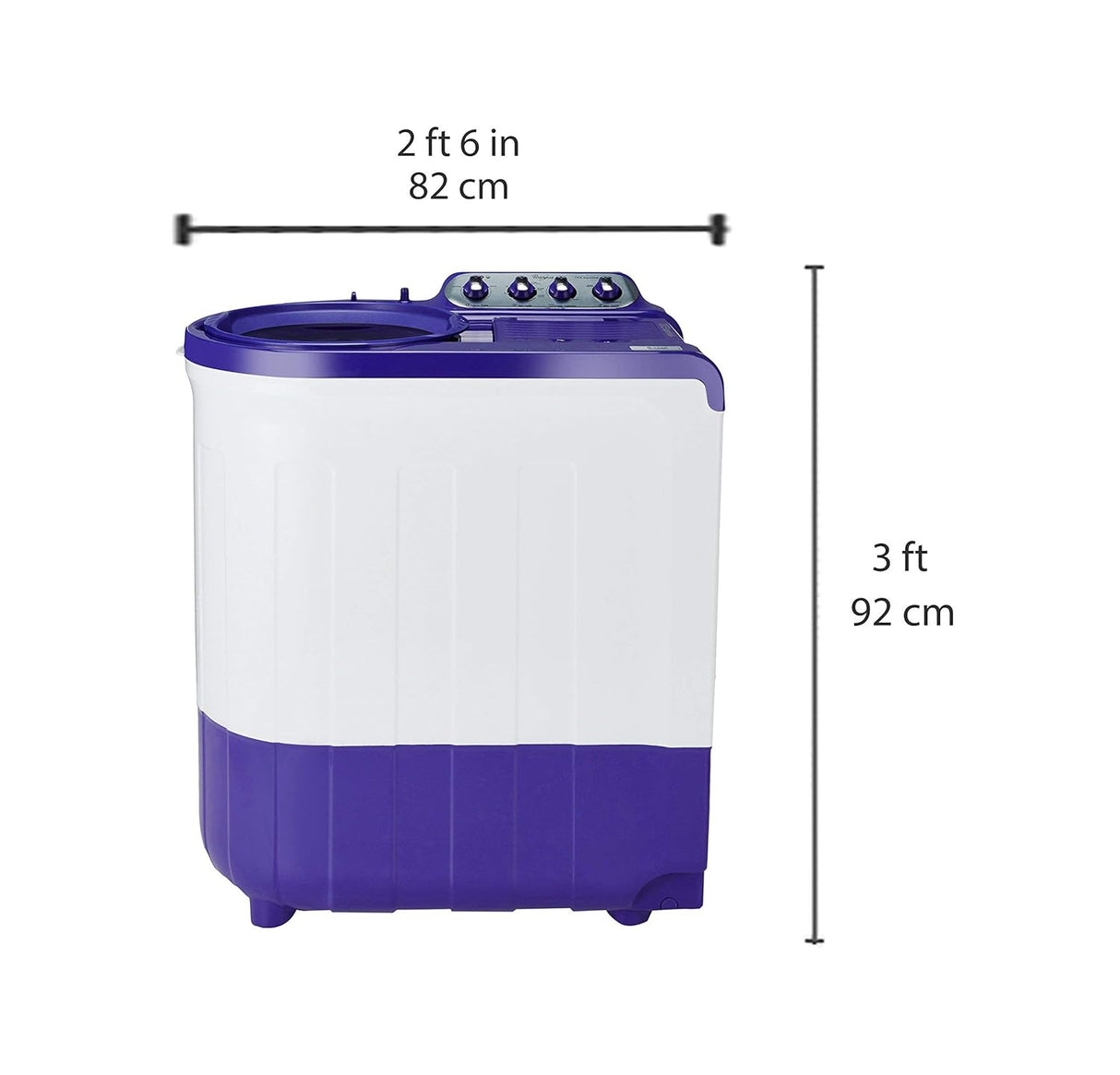 Whirlpool 8 kg 5 Star, Supersoak Technology Semi Automatic Machine Purple  (ACE 8.0 SUP SOAK (CORAL PURPLE)(5 YR))