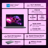 Lenovo IdeaPad Intel Core i5 13th Gen 13420H - (16 GB/512 GB SSD/Windows 11 Home) 83K100C6IN Thin and Light Laptop  (15.3 inch, Luna Grey, 1.59 kg, With MS Office)
