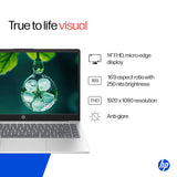 HP 14, 13th Gen Intel Core i3-1315U Laptop (8GB DDR4,512GB SSD) Anti-Glare, Micro-Edge, 14/35.6cm, FHD, Win11, M365 Basic(1yr),Office Home24, Silver,1.4kg, FHD Camera w/Privacy Shutter, EP0341TU
