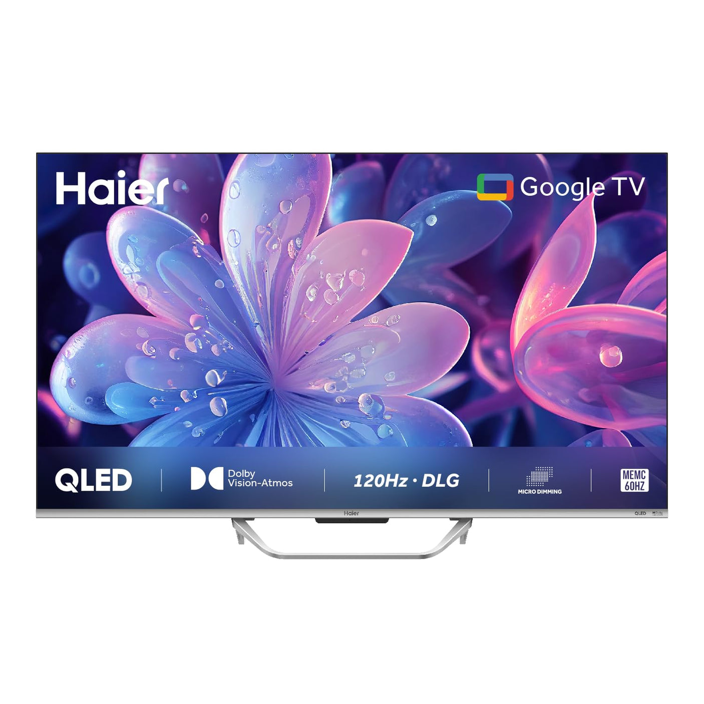 Haier 165 cm (65 inches) QLED -Smart Google TV with Hands Free Voice Control 65S800QT (Grey)