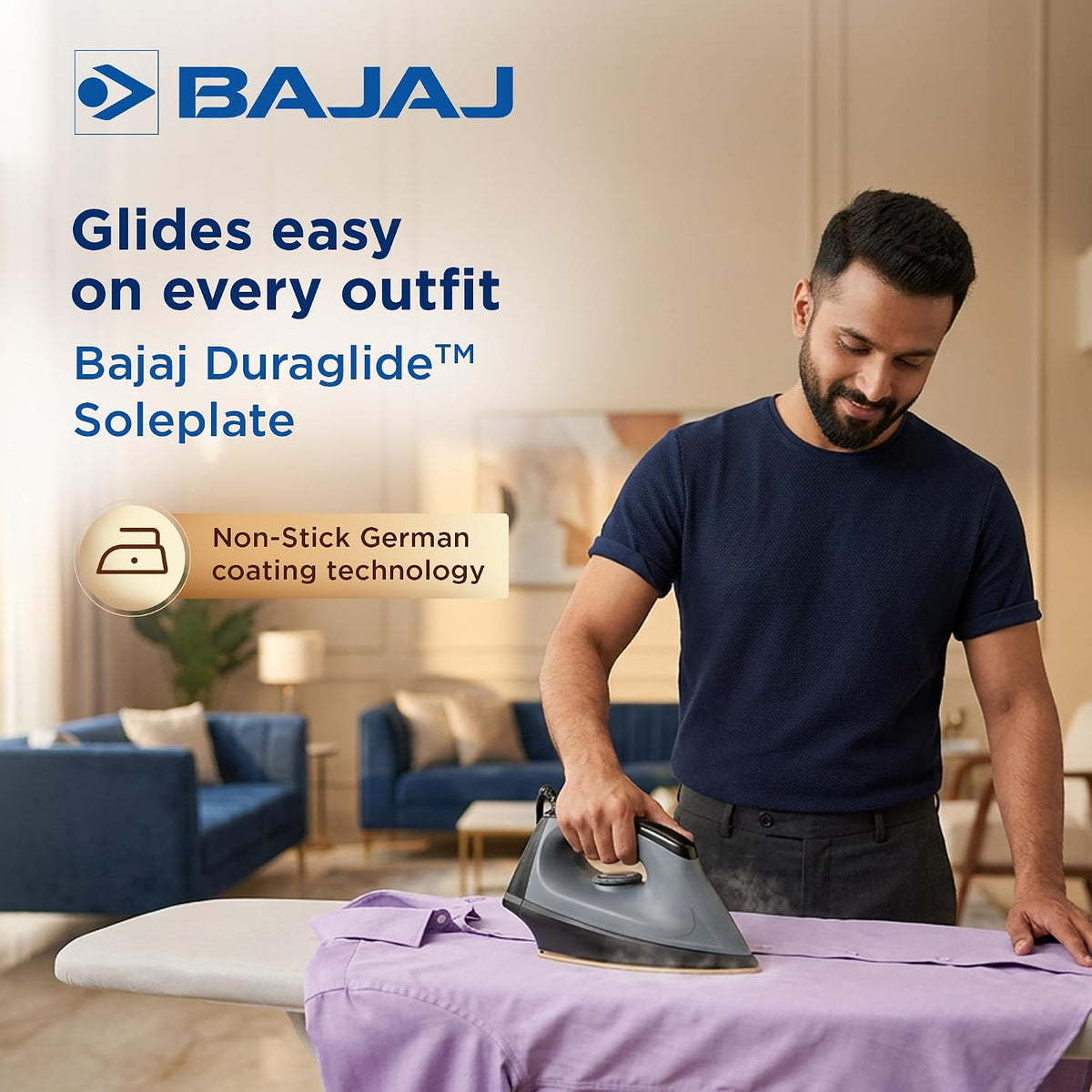 Bajaj Herculo dry iron handle detail