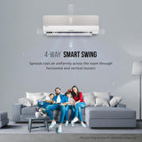 Lloyd Stylus 1.0 Ton 5 Star WiFi Inverter Split AC (6 in 1 Convertible, Changeable Facia, 100% Copper, Anti-Viral + PM 2.5 Filter, 2024 Model, White/Grey Facia, GLS12V5FOGSY