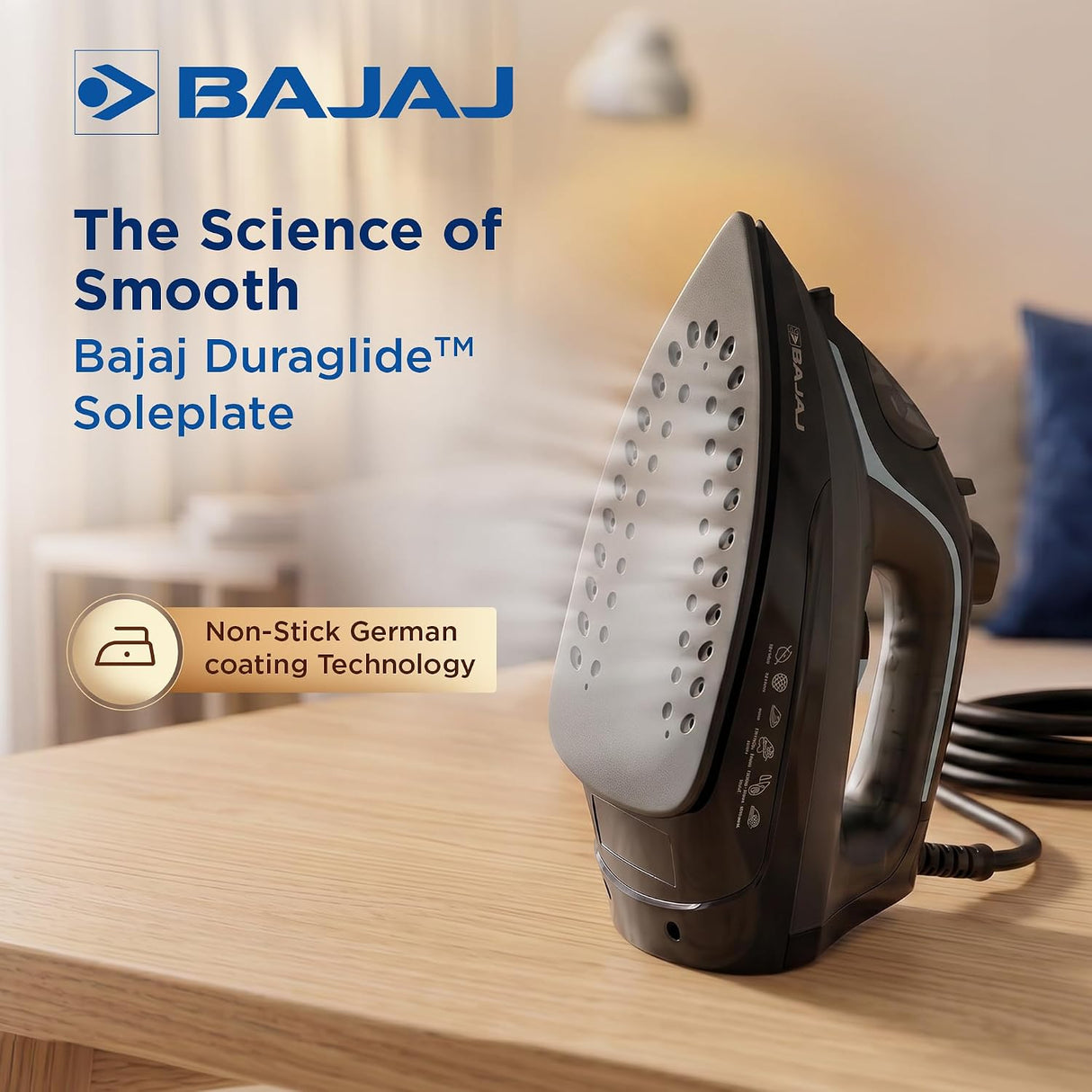 Bajaj MX 45 steam iron side view