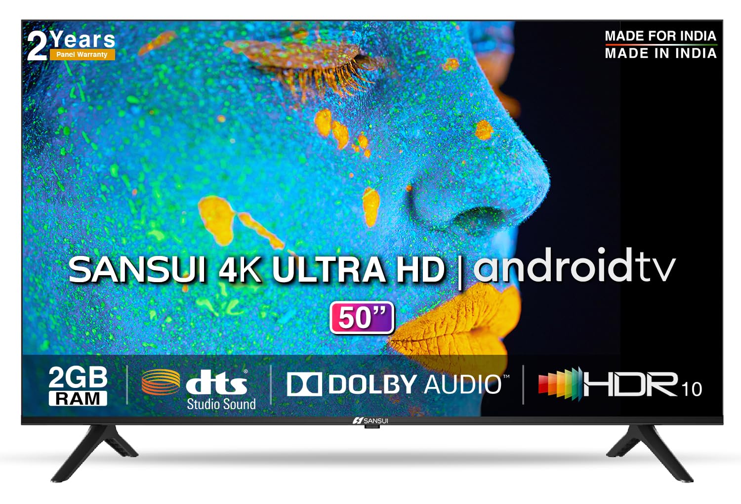 Sansui 127cm (50 inch) 4K Ultra HD LED Google TV with Quad Sansui 127cm (50 inch) 4K Ultra HD LED Google TV with Quad