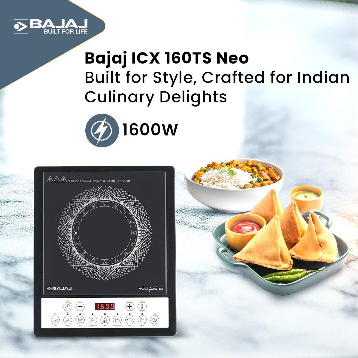 Bajaj ICX 160TS Neo induction cooktop detail