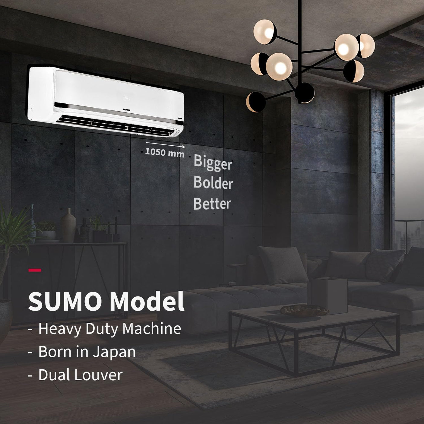 Hitachi 1.5 Ton Class 5 Star, Heavy Duty, Wifi-enabled, Inverter Split AC (RASY518PCAISL2)