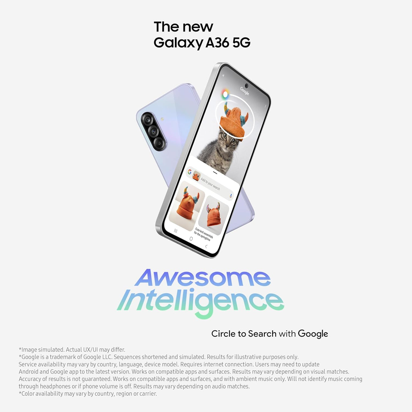 Samsung Galaxy A36 5G (8GB RAM, 128GB, Awesome White)