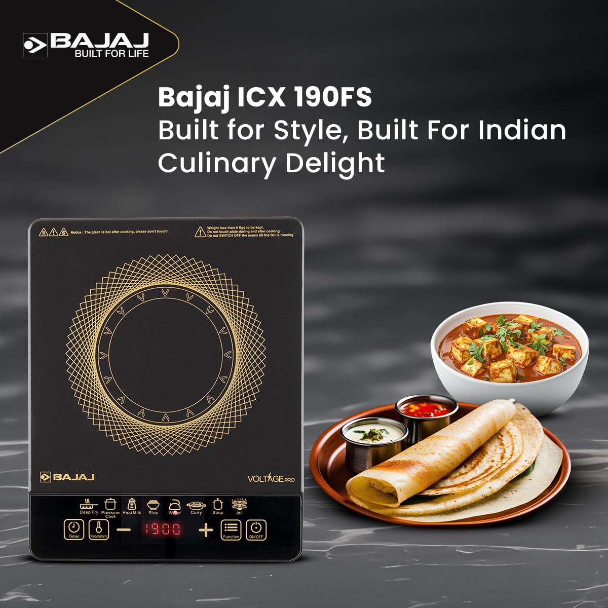 Bajaj ICX 190FS induction cooktop detail