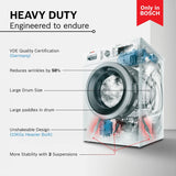 Bosch 8 kg 5 Star Fully-Automatic Front Loading Washing Machine (WAJ2826CIN, Black Grey, AI active water plus, In-Built Heater)