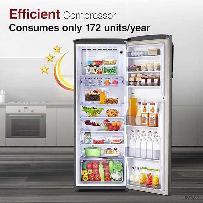 Godrej 268 L 3 Star Turbo Cooling Technology Refrigerator (2024 Model, RD EMARVEL 290C THI ST GL, Steel Glow)