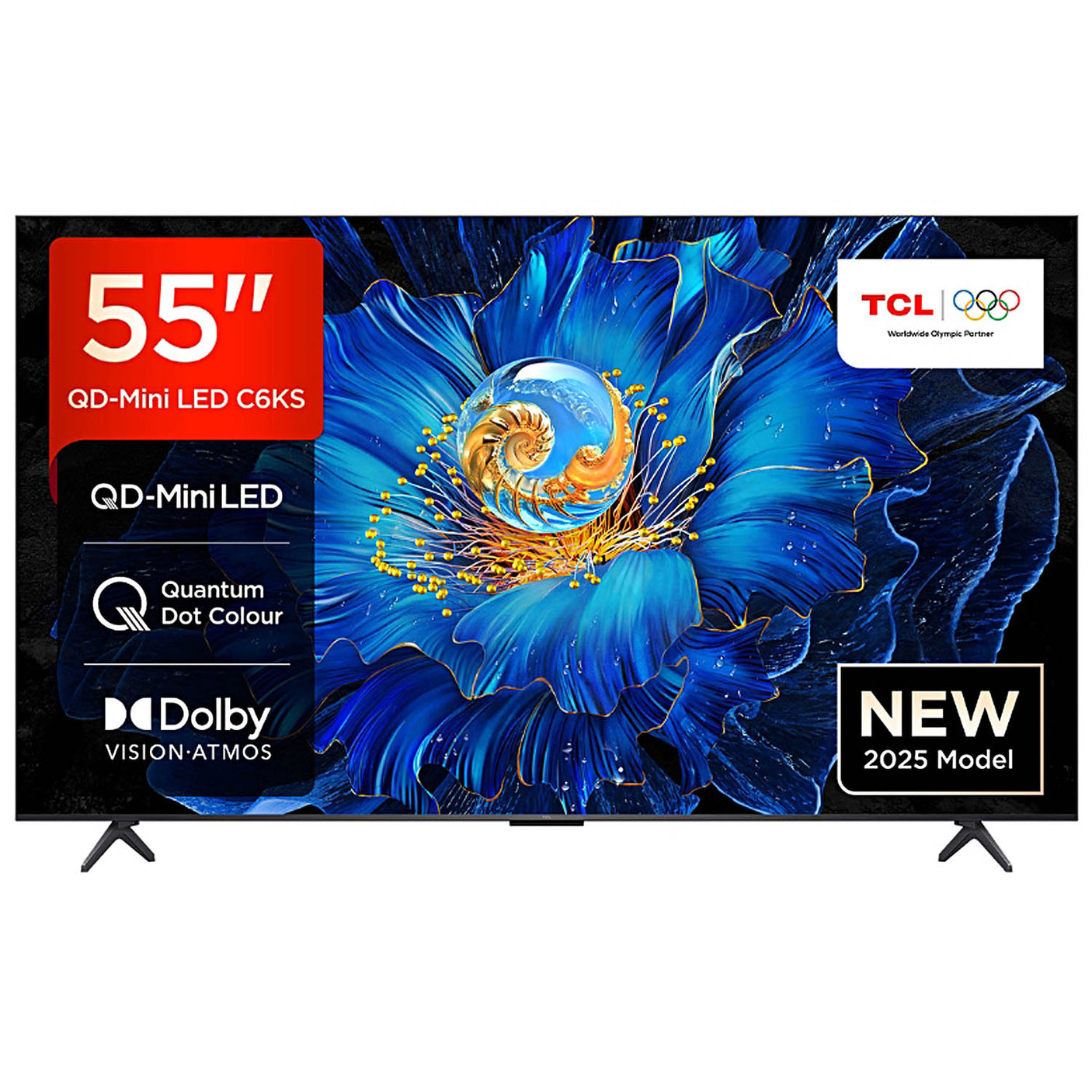 TCL 139 cm (55 inches) 4K Ultra HD Smart QD-Mini LED Google TV 55C6KS (2025 Model, Dolby Vision & Atmos, Hands-Free Voice Control,)