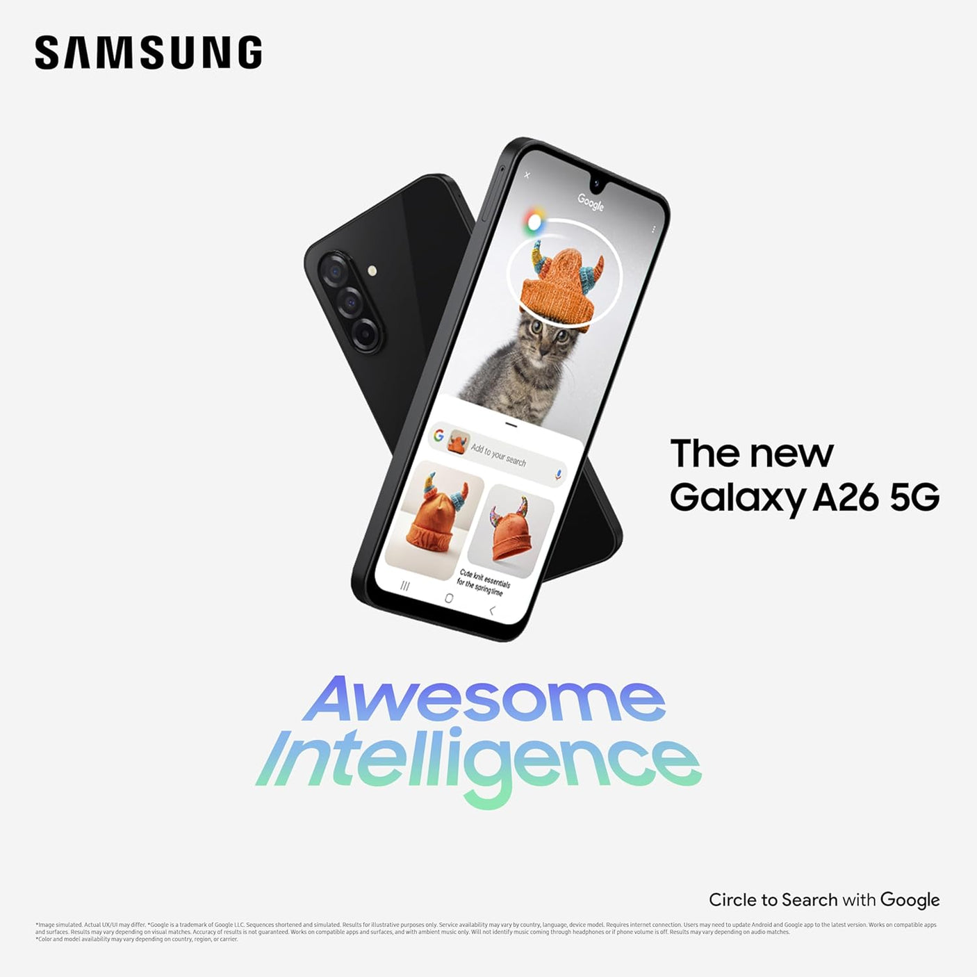 SAMSUNG Galaxy A26 5G (8GB RAM, 128GB, Awesome Mint)