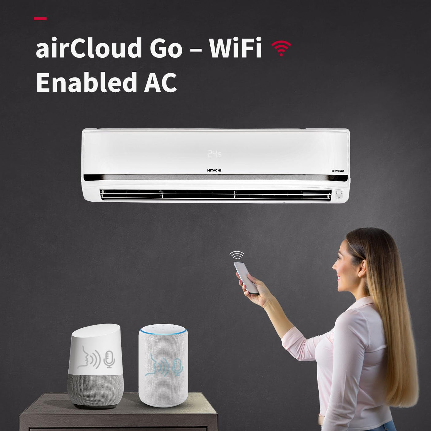 Hitachi 1.5 Ton Class 5 Star, Heavy Duty, Wifi-enabled, Inverter Split AC (RASY518PCAISL2)