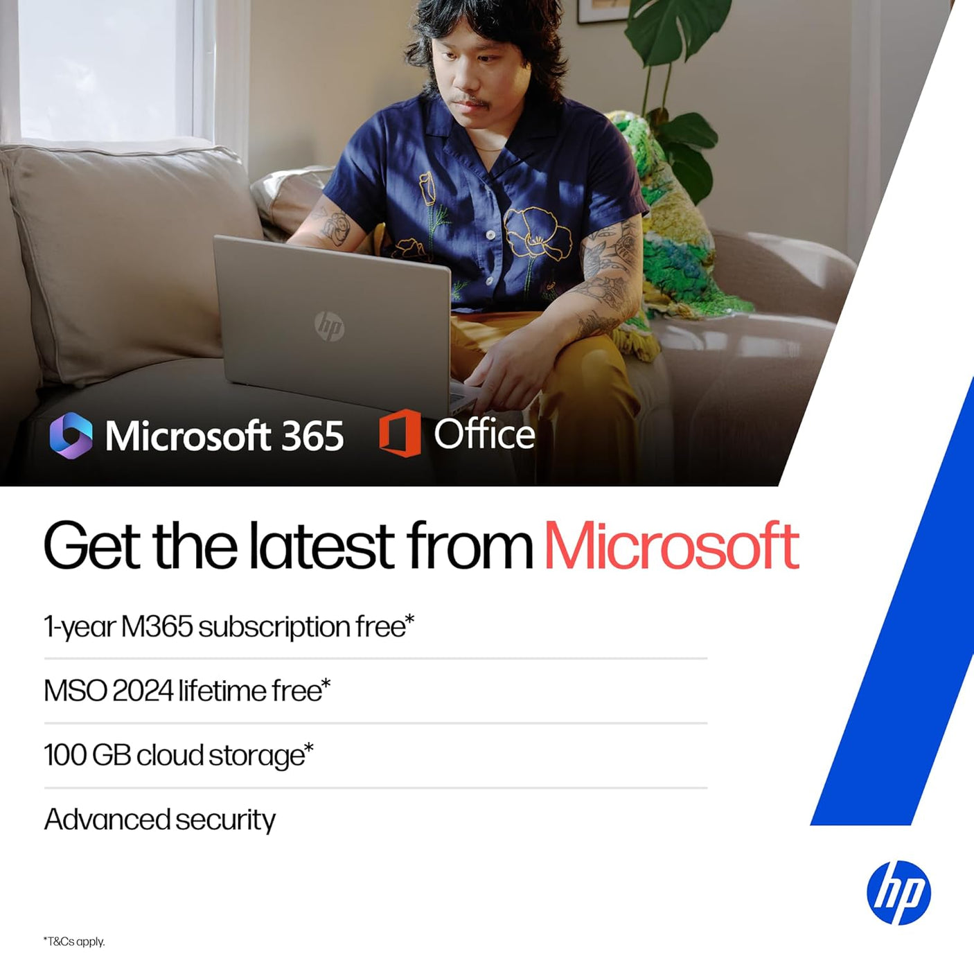 HP 14, 13th Gen Intel Core i3-1315U Laptop (8GB DDR4,512GB SSD) Anti-Glare, Micro-Edge, 14/35.6cm, FHD, Win11, M365 Basic(1yr),Office Home24, Silver,1.4kg, FHD Camera w/Privacy Shutter, EP0341TU