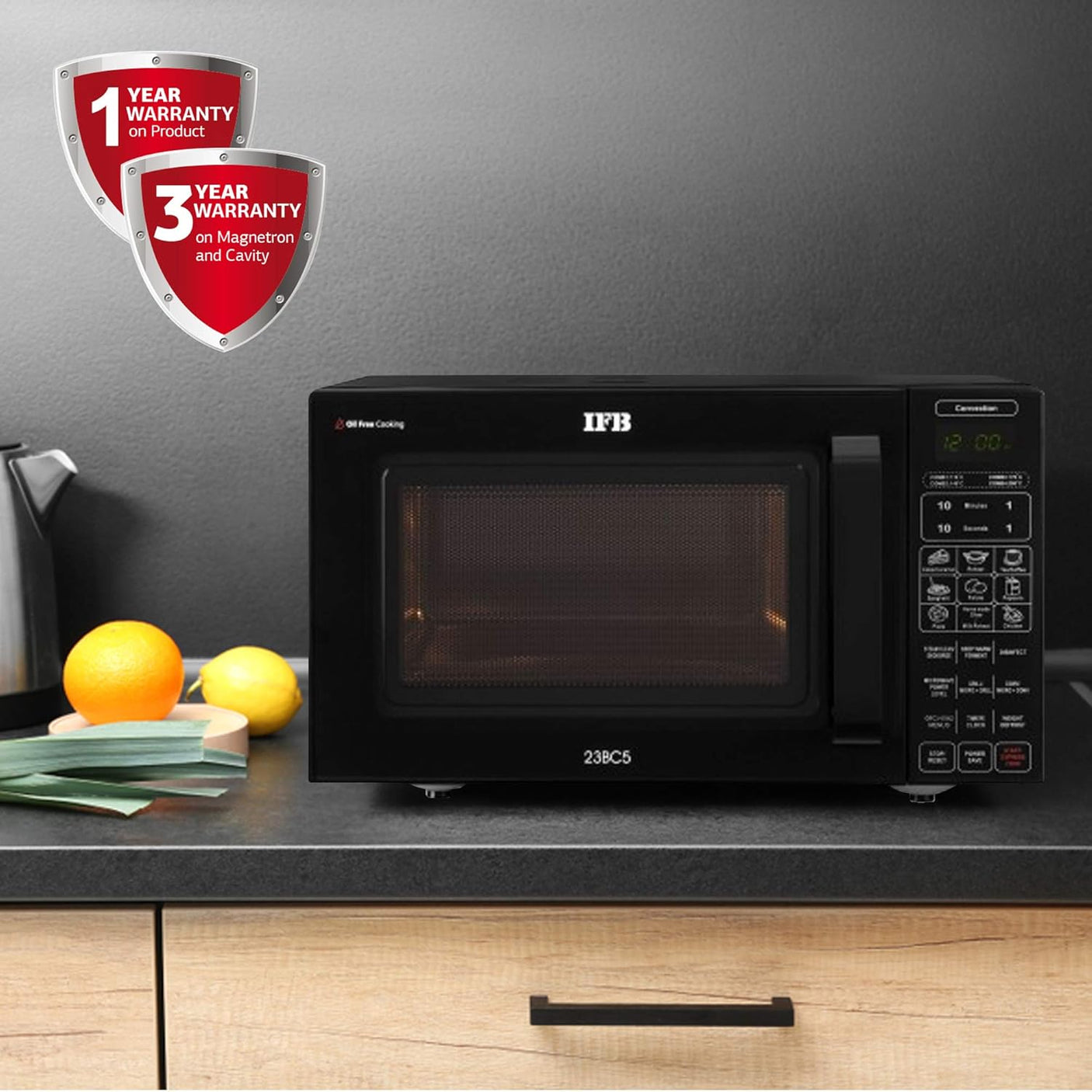 IFB 23 L Convection Microwave Oven (23BC5, Black)