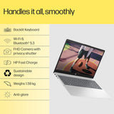 HP 15, AMD Ryzen 5 7430U (16GB DDR4, 512GB SSD) FHD, Anti-Glare, Micro-Edge,15.6''/39.6cm, Win11, M365 Basic(1yr)* Office24, Silver,1.59kg, FC0389AU, AMD Radeon, FHD Camera w/Shutter, Backlit Laptop