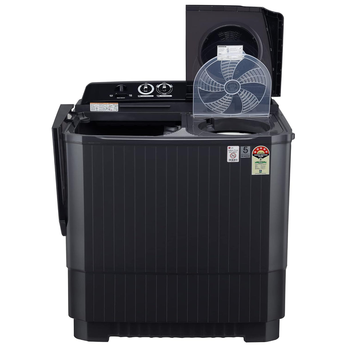 LG 11 Kg 5 Star Wind Jet Dry Rat Away Technology Semi-Automatic Top Loading Washing Machine (P1155SKAZ