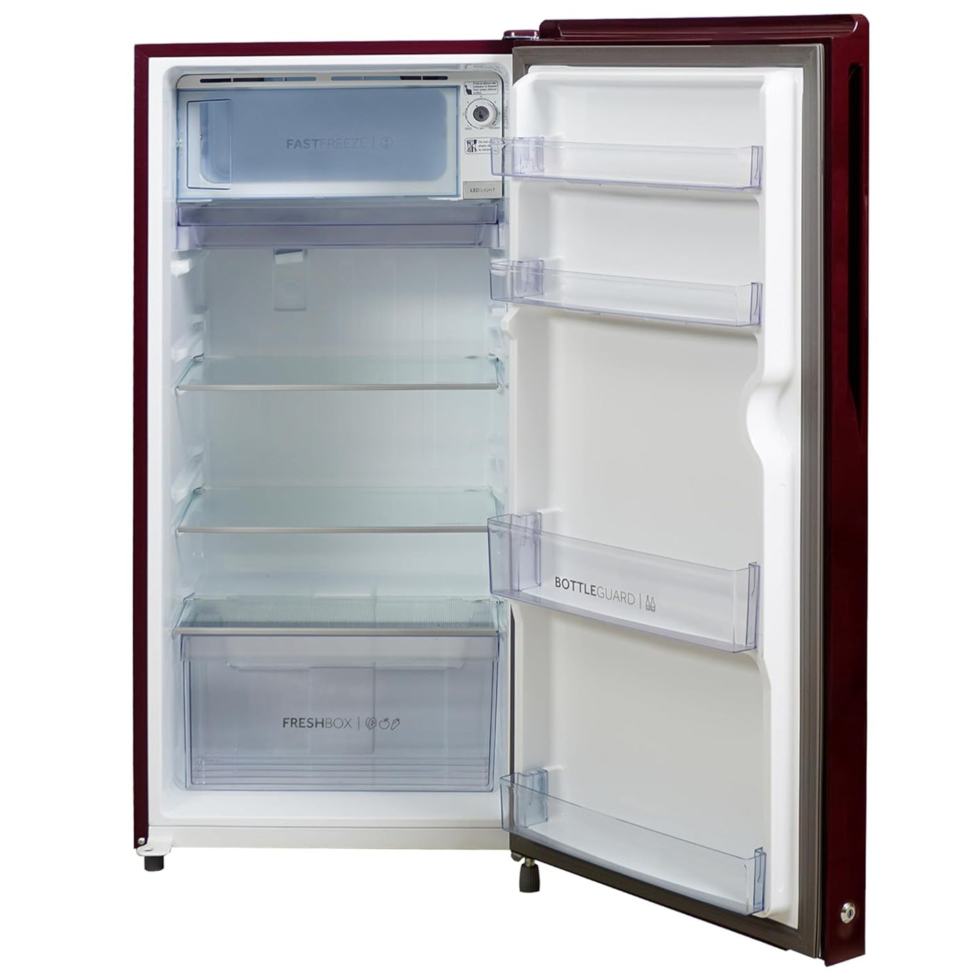Haier 185 L 2 Star Direct Cool Single Door Refrigerator (HRD-2062CRDG-N,Red Dime Glass Finish)